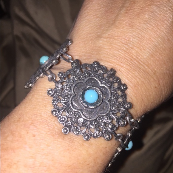 RACHEL Rachel Roy Jewelry - Boho Western Fashion Bracelet Turquoise Silver NWT